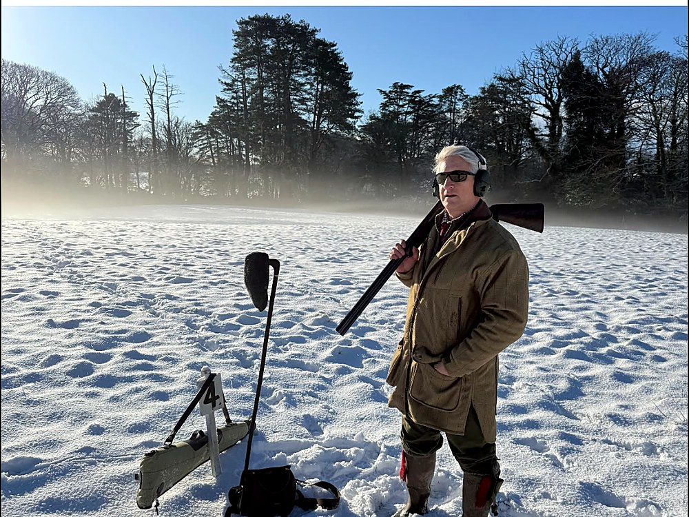 A shooter on a snowy peg